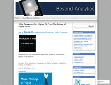 Tablet Screenshot of beyondanalytics.wordpress.com