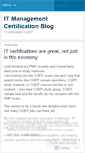 Mobile Screenshot of itmanagecert.wordpress.com