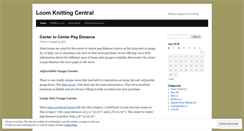 Desktop Screenshot of loomknittingcentral.wordpress.com