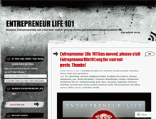 Tablet Screenshot of entrepreneurlife101.wordpress.com