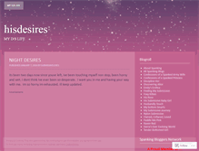 Tablet Screenshot of hisdesires.wordpress.com