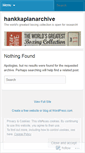 Mobile Screenshot of hankkaplanarchive.wordpress.com