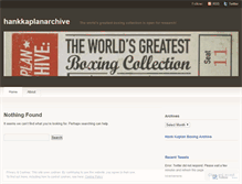 Tablet Screenshot of hankkaplanarchive.wordpress.com