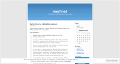 Desktop Screenshot of meshnet.wordpress.com