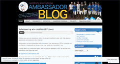 Desktop Screenshot of justworldambassadors.wordpress.com