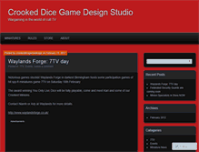 Tablet Screenshot of crookeddicegamedesign.wordpress.com