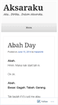 Mobile Screenshot of aksaraketiga.wordpress.com