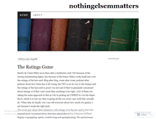 Tablet Screenshot of nothingelsemmatters.wordpress.com