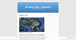 Desktop Screenshot of discoverbali.wordpress.com