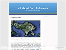 Tablet Screenshot of discoverbali.wordpress.com