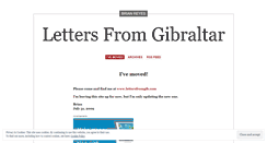 Desktop Screenshot of lettersfromgib.wordpress.com
