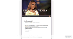 Desktop Screenshot of esperancavemba.wordpress.com