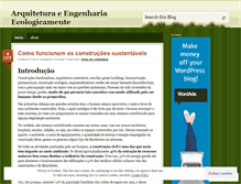 Tablet Screenshot of ecoarquitetura.wordpress.com