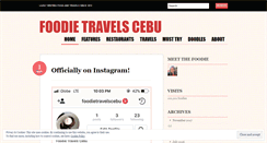 Desktop Screenshot of foodietravelscebu.wordpress.com