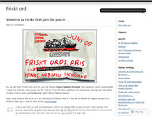 Tablet Screenshot of frisktord.wordpress.com