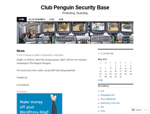 Tablet Screenshot of clubpenguinsecuritybase.wordpress.com