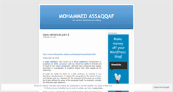 Desktop Screenshot of mohammedassaqqaf.wordpress.com