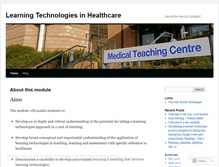 Tablet Screenshot of healthcarelearningtechnologies.wordpress.com