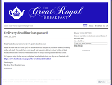 Tablet Screenshot of greatroyalbreakfast.wordpress.com