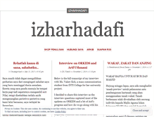 Tablet Screenshot of izharhadafi.wordpress.com