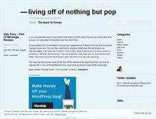 Tablet Screenshot of livingoffofnothingbutpop.wordpress.com