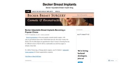 Desktop Screenshot of beckerbreastimplants.wordpress.com