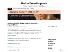 Tablet Screenshot of beckerbreastimplants.wordpress.com