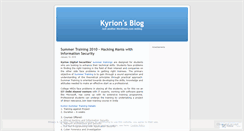 Desktop Screenshot of kyrion.wordpress.com