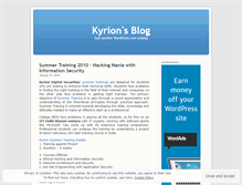 Tablet Screenshot of kyrion.wordpress.com