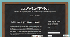 Desktop Screenshot of colormeimperfect.wordpress.com