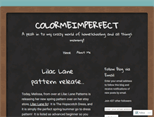 Tablet Screenshot of colormeimperfect.wordpress.com