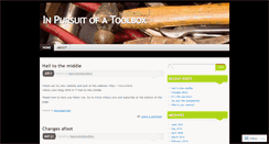 Desktop Screenshot of inpursuitofatoolbox.wordpress.com