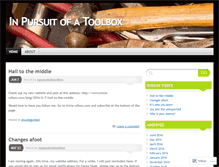 Tablet Screenshot of inpursuitofatoolbox.wordpress.com