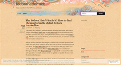 Desktop Screenshot of fedorahatformen.wordpress.com