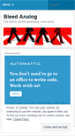Mobile Screenshot of bleedanalog.wordpress.com