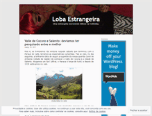 Tablet Screenshot of lobaestrangeira.wordpress.com
