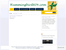 Tablet Screenshot of hummingbird604.wordpress.com