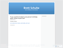 Tablet Screenshot of brettschulte.wordpress.com