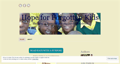 Desktop Screenshot of hopeforforgottenkids.wordpress.com