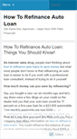 Mobile Screenshot of howtorefinanceautoloan.wordpress.com