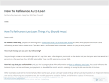 Tablet Screenshot of howtorefinanceautoloan.wordpress.com