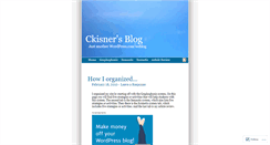 Desktop Screenshot of ckisner.wordpress.com