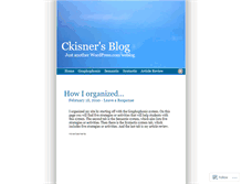 Tablet Screenshot of ckisner.wordpress.com