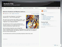 Tablet Screenshot of headachehelp.wordpress.com