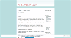 Desktop Screenshot of 73summerdays.wordpress.com