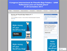 Tablet Screenshot of congresobajopalabra.wordpress.com