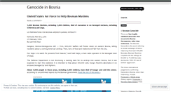 Desktop Screenshot of genocideinbosnia.wordpress.com