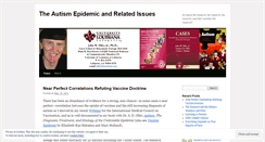 Desktop Screenshot of johnwollerjrontheautismepidemic.wordpress.com