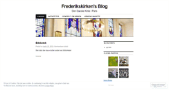 Desktop Screenshot of frederikskirken.wordpress.com