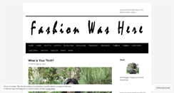 Desktop Screenshot of fashionwashere.wordpress.com